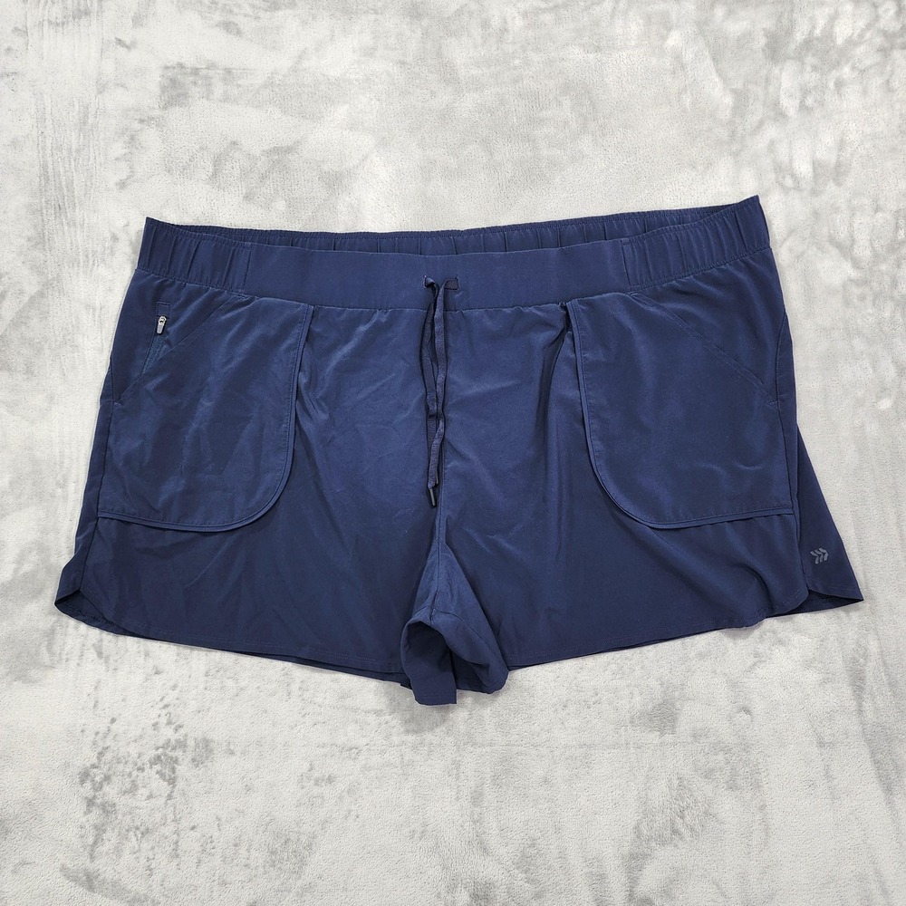 All In Motion Shorts Womens 4X Blue 5" Inseam Running Athletic Gym Quick Dry